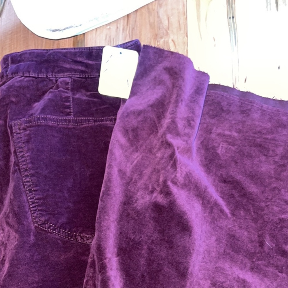 Free People purple suede Flare pants